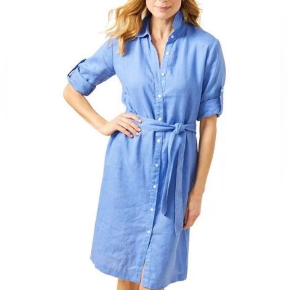 NWT J McLaughlin Linen Shirtdress
